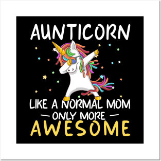 Aunticorn Birthday Aunt Unicorn Gift Posters and Art